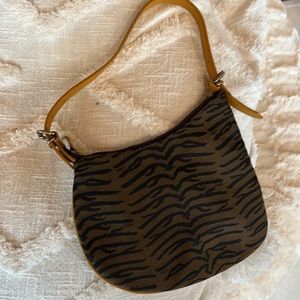 Vintage Fendi Hobo with Mustard Leather Trim